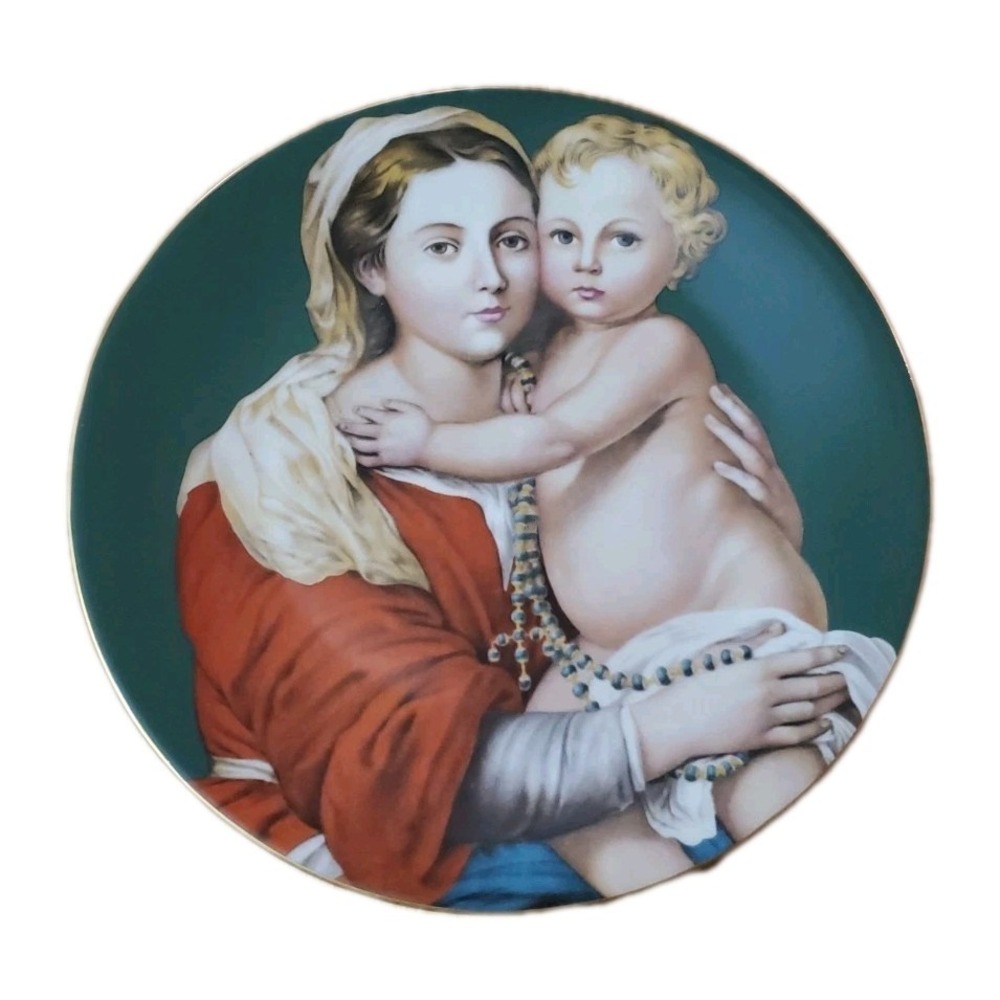 Vintage 1975 Limited Edition Limoges  Madonna and Child Plate By Murillo